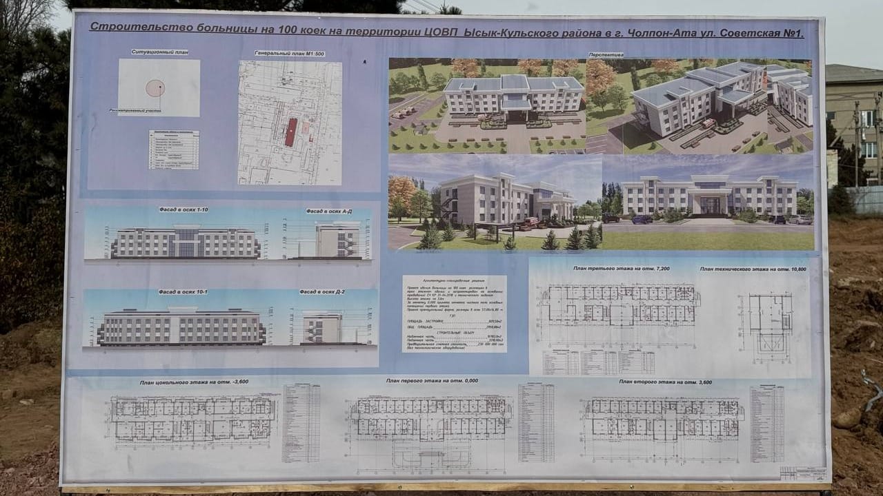 В Чолпон-Ате начали строить многопрофильную больницу за 282 млн сомов