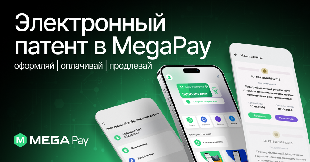 Электронный патент в MegaPay: оформляй, оплачивай, продлевай в своем смартфоне изображение публикации